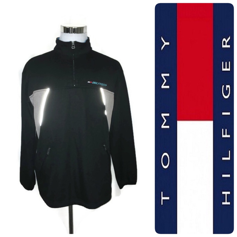 Men’s Tommy Hilfiger Jacket Black Pullover Large